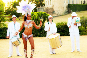 Percussions brésiliennes lors d'un mariage