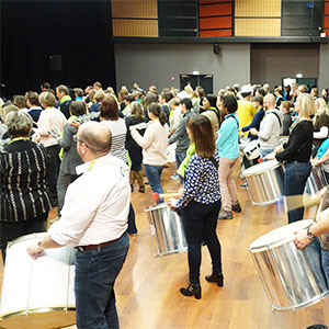 Atelier de percussions entreprise Nancy