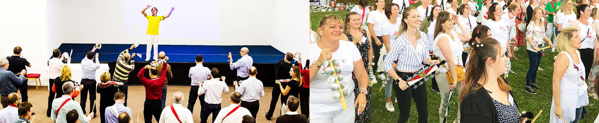 Team building percussions à Strasbourg